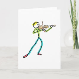 Fiddle Playing Stickman カード