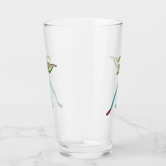 Fiddle Playing Stickman タンブラーグラス (左)