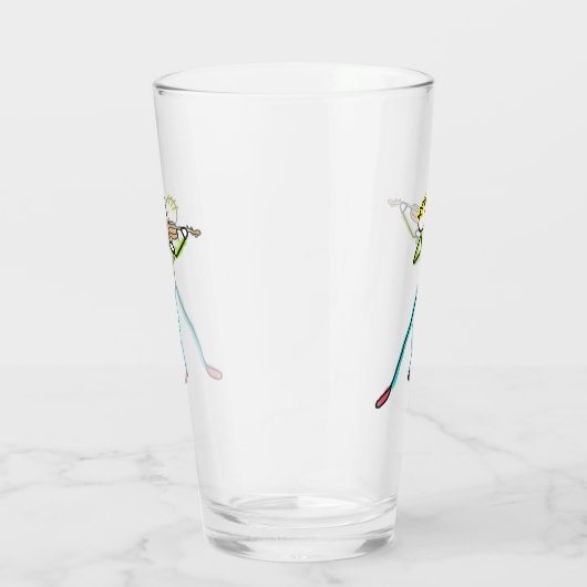 Fiddle Playing Stickman タンブラーグラス (右)