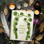 Fiddlehead Ferns Art Custom Spring Journal ノートブック