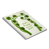 Fiddlehead Ferns Art Custom Spring Journal ノートブック (右側)