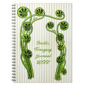 Fiddlehead Ferns Art Custom Spring Journal ノートブック (正面)