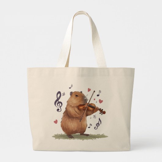 fiddler capybara ラージトートバッグ (裏面)