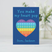 fidgetクラスポップ・アートのルームのバレンタインブルーノートカード サンキューカード (スタンド正面)