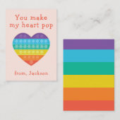 fidgetクラスポップ・アートのルームのバレンタインレッドノートカード ノートカード (正面/裏面)