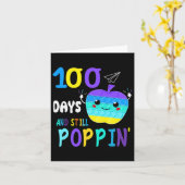 Fidget Popit愛好家ボーイズGiのための学校の100日 カード (黄色い花)