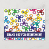 Fidget Spinner Birthday Partyありがとう ポストカード (正面)