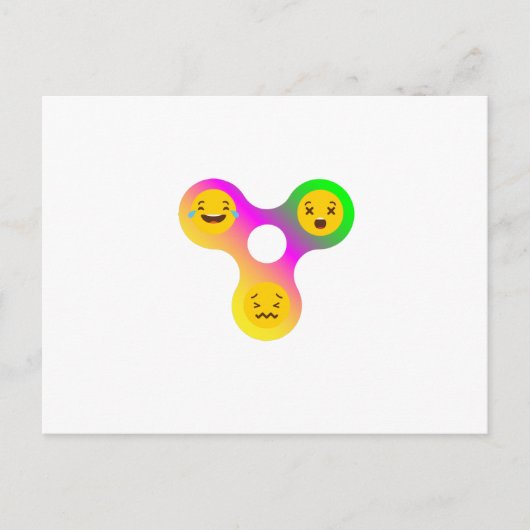 Fidget Spinner Emoji s おもしろい Gift ポストカード (正面)