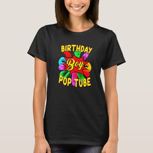 Fidget Toy Pop Tube Birrthday Boy   Tシャツ (正面)