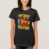 Fidget Toy Pop Tube Birrthday Boy Tシャツ (正面)