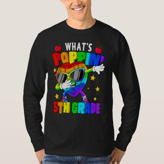 Fidget Toy What Poppin 5年生Schoの100日目 Tシャツ (正面)