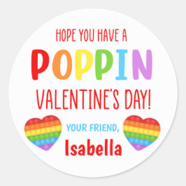 Fidget Valetineポップ・アートのの日の好意ステッカー ラウンドシール