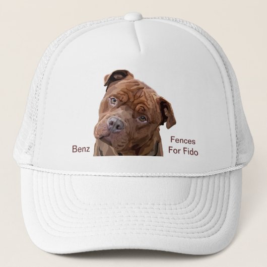 Fidoの帽子のための塀のピットブル"ベンツ" キャップ (正面)
