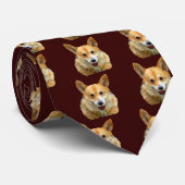 Fidoの男性タイのためのウェルシュコーギー"ジャズ"塀 ネクタイ (ロール)