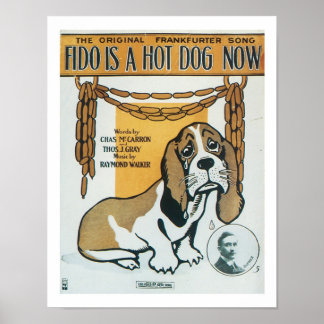 Fidoはホットドッグ今ミュージックカバーアートポスター ポスター