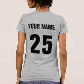 FIeldホッケーハッスル決してヒットしないバックやめプリント Tシャツ (裏面)