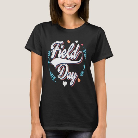 Field 2022 Day Retro field day for teacher Tシャツ (正面)