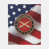 Field Artillery Branch Insignia Special Edition フリースブランケット (正面)