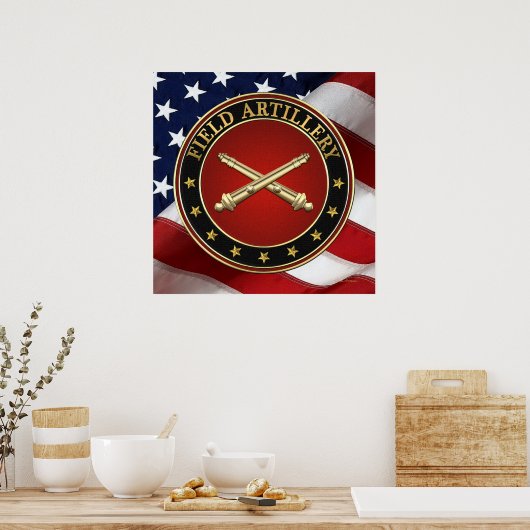 Field Artillery Branch Insignia Special Edition ポスター (キッチン)
