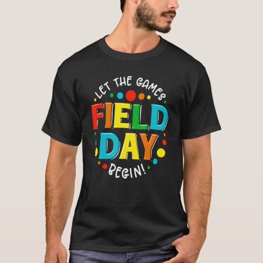 Field Day 2023 Let The Games Begin Kids Boys Girls Tシャツ (正面)