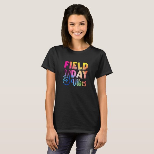 Field Day Vibes For Teacher Kids Field Day 2023 Tシャツ (正面フル)
