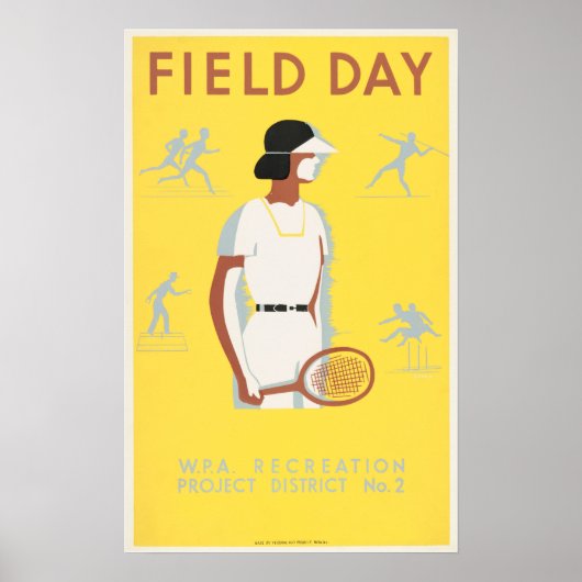 FIELD DAY WPAレクリエーションプロジェクトAmericaヴィンテージ ポスター (正面)