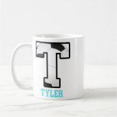 Field Goal Letter Tyler Alphabet Soccer コーヒーマグカップ (左)