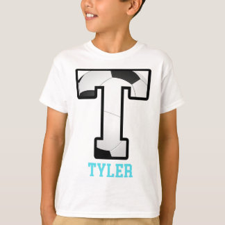 Field Goal Letter Tyler Alphabet Soccer  Tシャツ