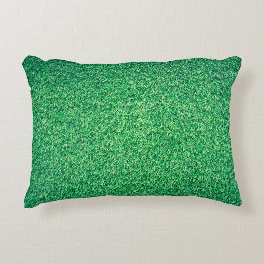 Field grass green lawn texture アクセントクッション (正面)