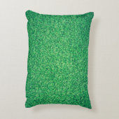 Field grass green lawn texture アクセントクッション (裏面(縦))