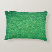 Field grass green lawn texture アクセントクッション (裏面)
