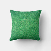 Field grass green lawn texture クッション (裏面)
