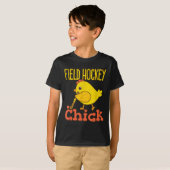 Field Hockey Chick - Cute Womens Field Hockey Play Tシャツ (正面フル)