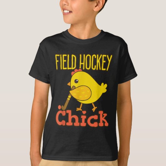 Field Hockey Chick - Cute Womens Field Hockey Play Tシャツ (正面)