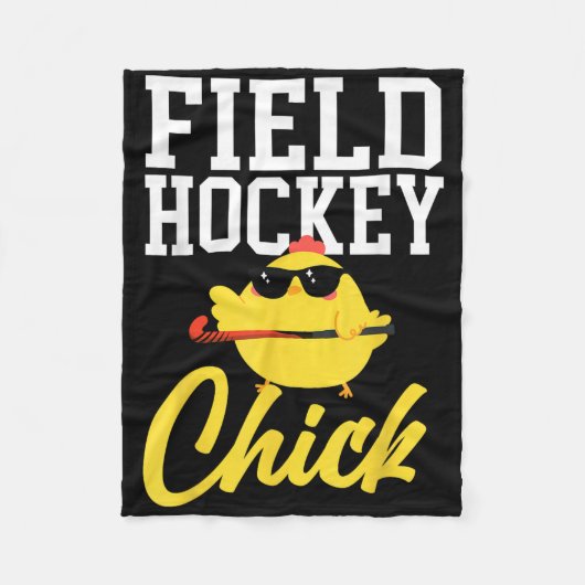 Field Hockey Chicken Field Hockey Chick _1  フリースブランケット (正面)