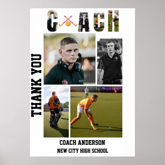 Field Hockey Coach Senior Night Graduation  ポスター (正面)