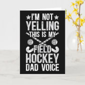 Field Hockey Dad Voice Dad Of A Field Hockey Playe カード (黄色い花)