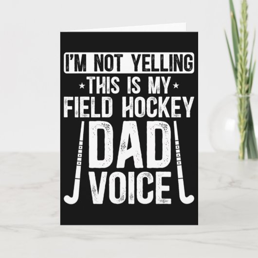 Field Hockey Dad Voice Dad Of A Field Hockey Playe カード (正面)
