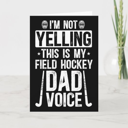 Field Hockey Dad Voice Dad Of A Field Hockey Playe カード (正面)