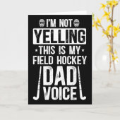 Field Hockey Dad Voice Dad Of A Field Hockey Playe カード (黄色い花)