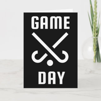 Field Hockey Game Day Funny Mom And Dad Spirit Wea カード