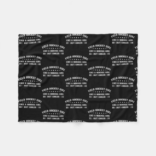 Field Hockey Girl Definition  フリースブランケット (正面(横))