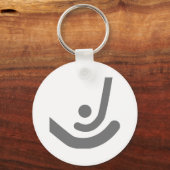 Field Hockey Gray sticks & ball Logo キーホルダー (正面)