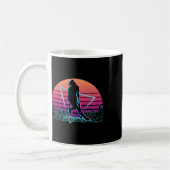 Field Hockey Player Retro _1 コーヒーマグカップ (左)