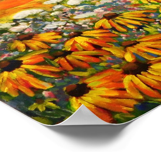 Field of Black Eed Susan ポスター (角)