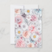 Field of Blooms Elegant Muted Classic Floral サンキューカード (裏面)