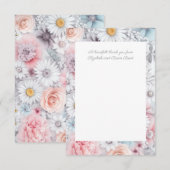 Field of Blooms Elegant Muted Classic Floral サンキューカード (正面/裏面)