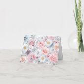 Field of Blooms Elegant Muted Classic Floral ノートカード (裏面)