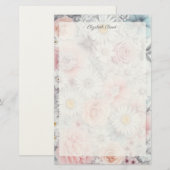 Field of Blooms Elegant muted Classic Floral 便箋 (正面/裏面)