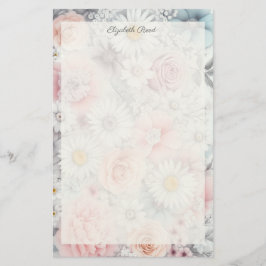 Field of Blooms Elegant muted Classic Floral 便箋